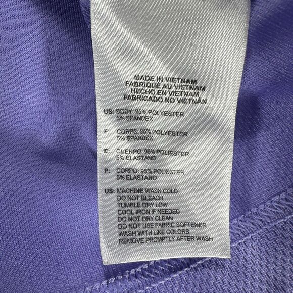 CBS Sports Logo Crew Worn Adidas Men’s L Golf Polo Embroidered Purple Climacool - Picture 9 of 9